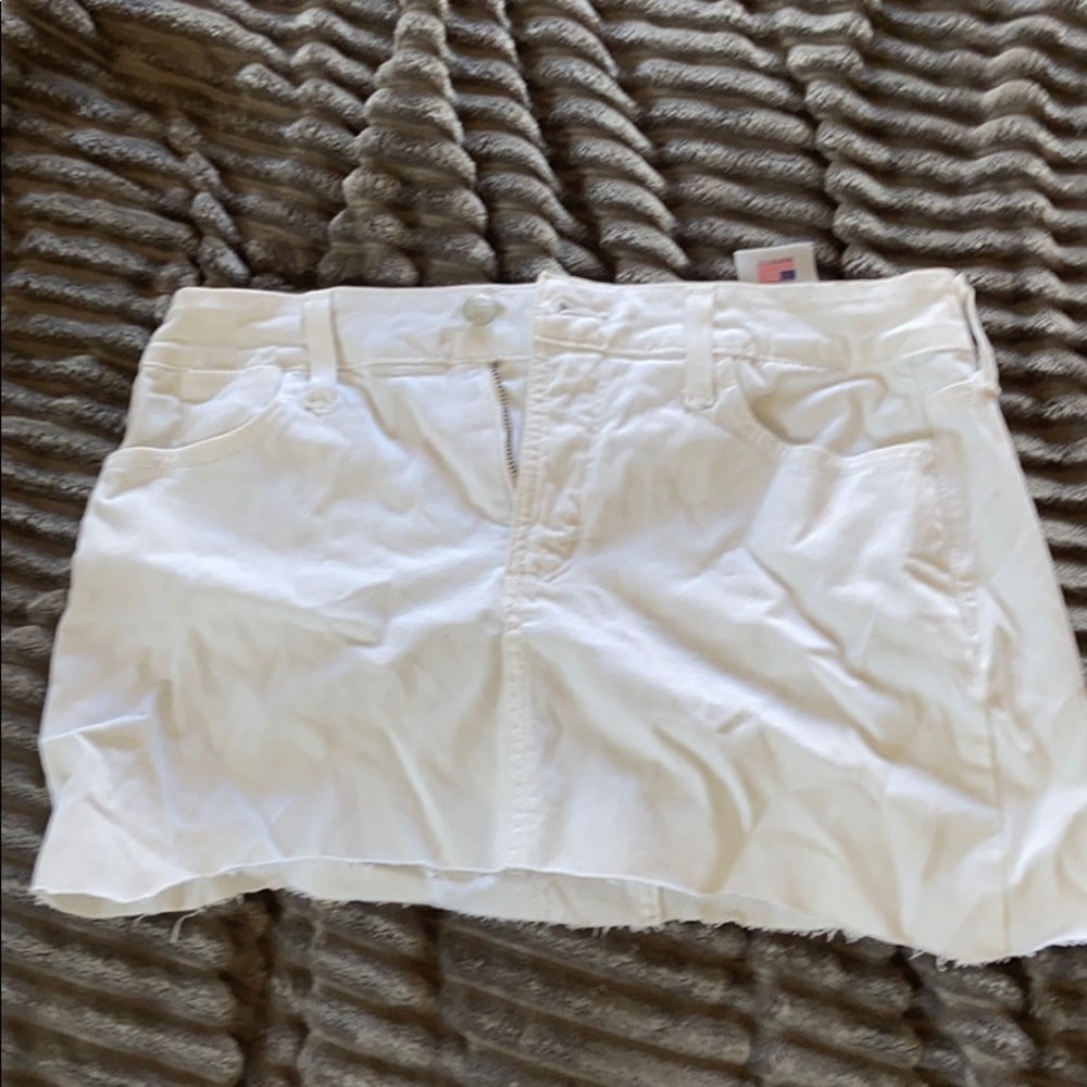 White jean skirt